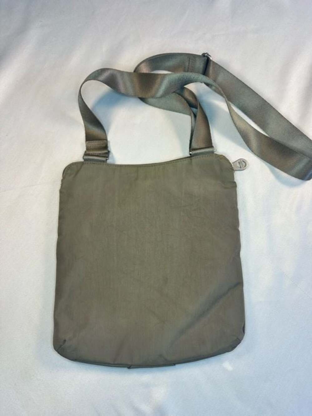 Baggallini Olive Green Crossbody Bag with Silver Hardware - Picture 6 of 9